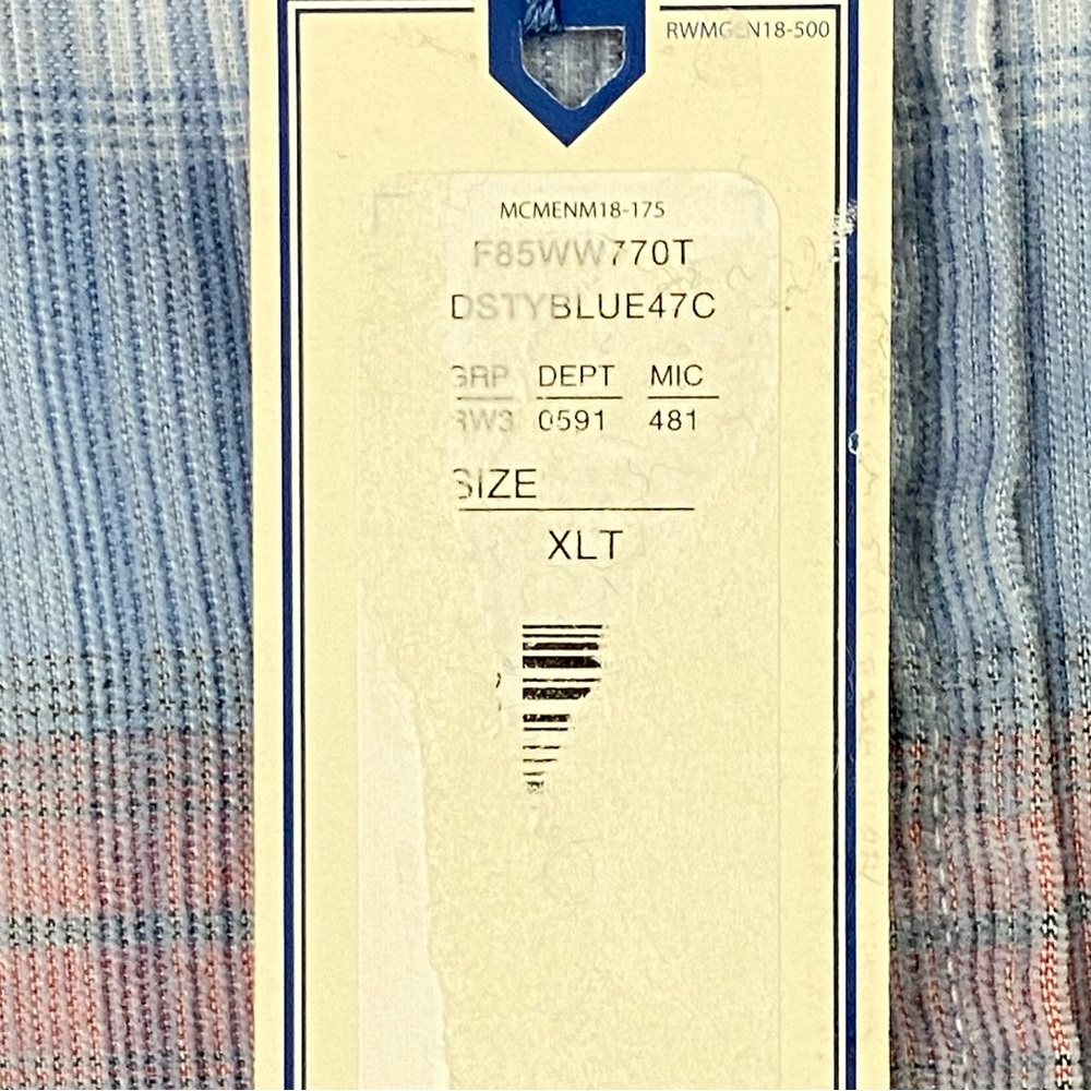 ROWM Dusty Blue Button Down Shirt; XLT - Picture 11 of 11